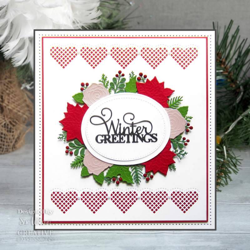 Creative Expressions Festive Craft Die By Sue Wilson - Mini Expressions - Winter Greetings*