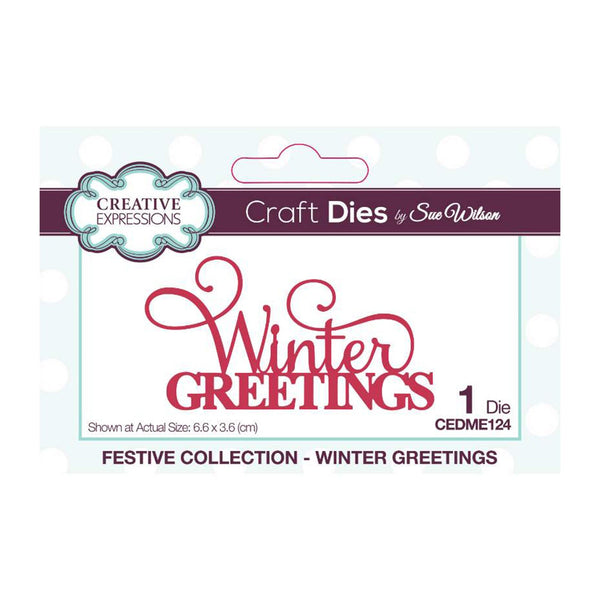 Creative Expressions Festive Craft Die By Sue Wilson - Mini Expressions - Winter Greetings*