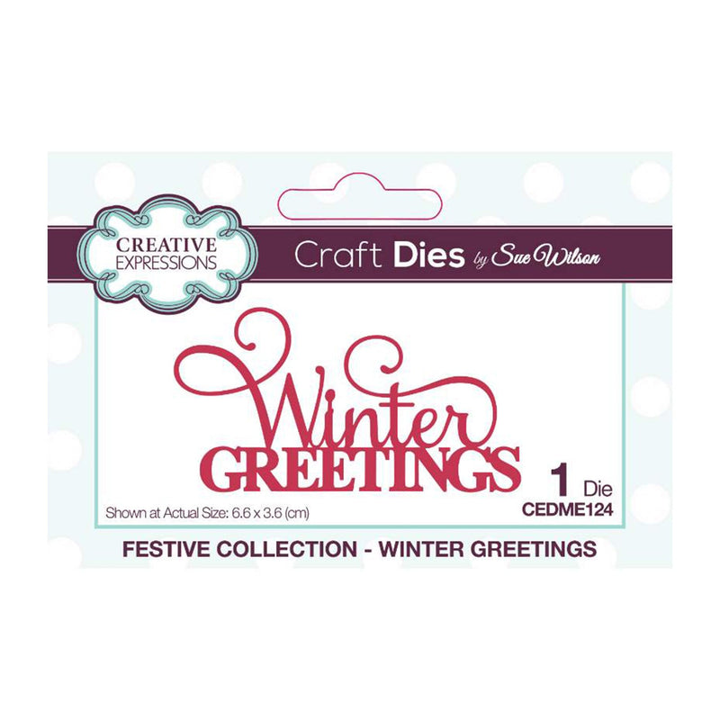 Creative Expressions Festive Craft Die By Sue Wilson - Mini Expressions - Winter Greetings*