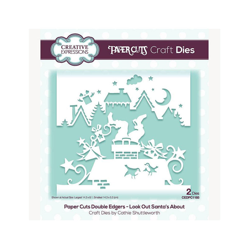 Creative Expressions Paper Cuts Double Edger Craft Dies - Look Out Santa's About*