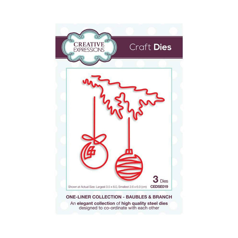 Creative Expressions Craft Dies - One-Liner Collection - Baubles & Branch*