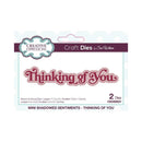 Creative Expressions Craft Dies By Sue Wilson  - Mini Shadow Sentiments - Thinking of You