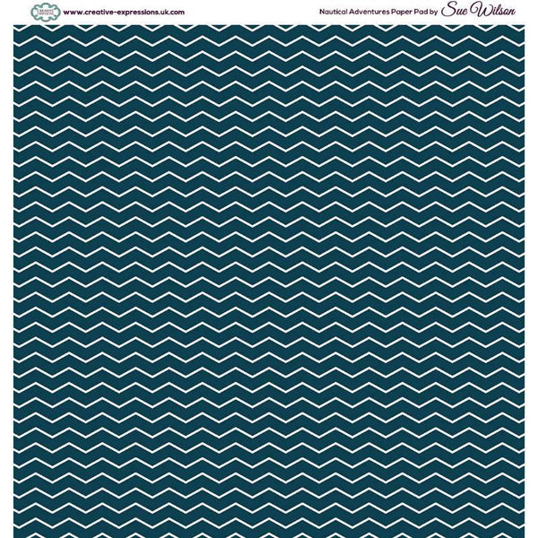 Creative Expressions Single-Sided Paper Pad By Sue Wilson 8"x 8" 24 Pack - Nautical Adventure*