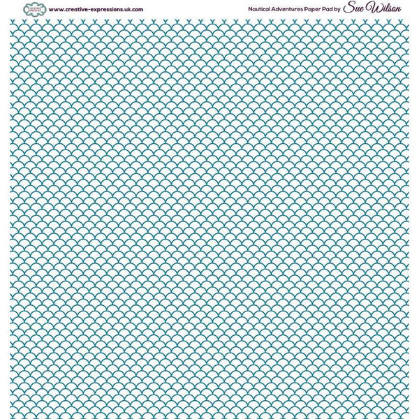 Creative Expressions Single-Sided Paper Pad By Sue Wilson 8"x 8" 24 Pack - Nautical Adventure*