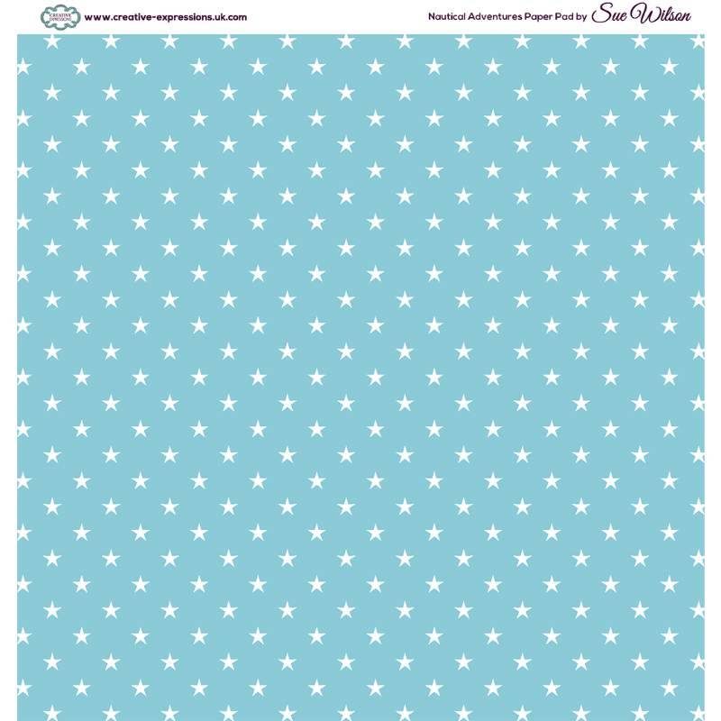 Creative Expressions Single-Sided Paper Pad By Sue Wilson 8"x 8" 24 Pack - Nautical Adventure*