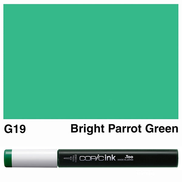 Copic Ink G19 - Bright Parrot Green 12ml*