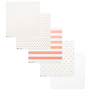 Teresa Collins Paper Collection 12in x 12in - Clear With Pink*