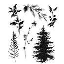 Tim Holtz Cling Stamps 7"x 8.5" - Winter Watercolour 2