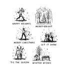 Tim Holtz Cling Stamps 7"x 8.5"- Holiday Sketchbook*