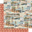 Graphic 45 Catch Of The Day Double-Sided Cardstock 12in x 12in - Coastal Breeze