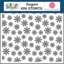 Carta Bella Stencil 6"X6" Flower Punch, Happy Crafting*