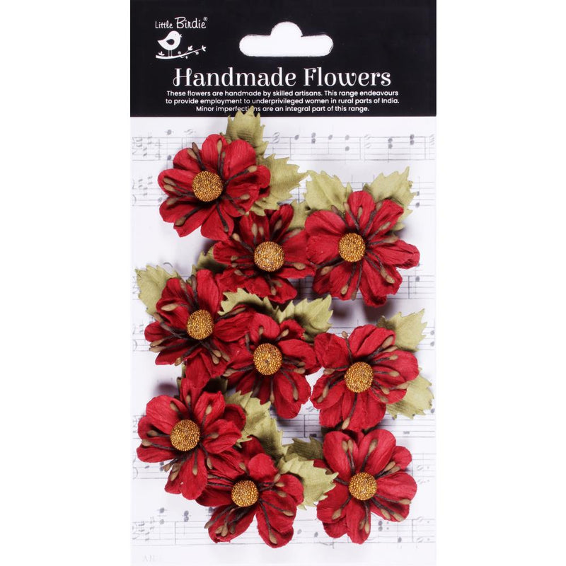 Little Birdie Wendy Paper Flowers 9/Pkg Cardinal Red*