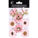 Little Birdie Arcadia Paper Flowers 8/Pkg Pink Passion*