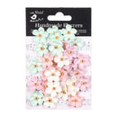 Little Birdie Beaded Blooms Paper Flowers 30/Pkg Fairy Garden