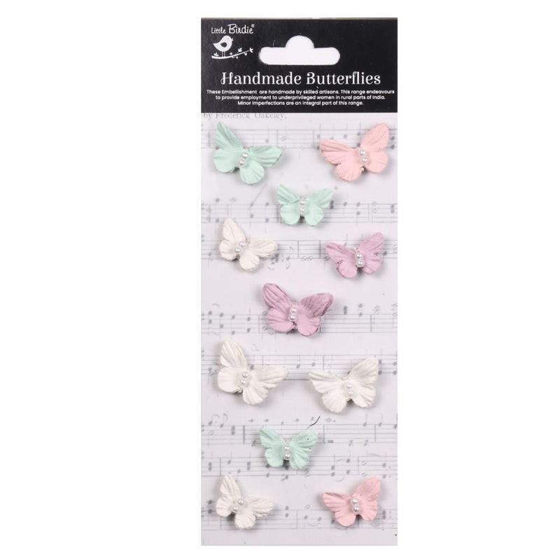 Little Birdie Pearl Butterflies 11/Pkg Fairy Garden