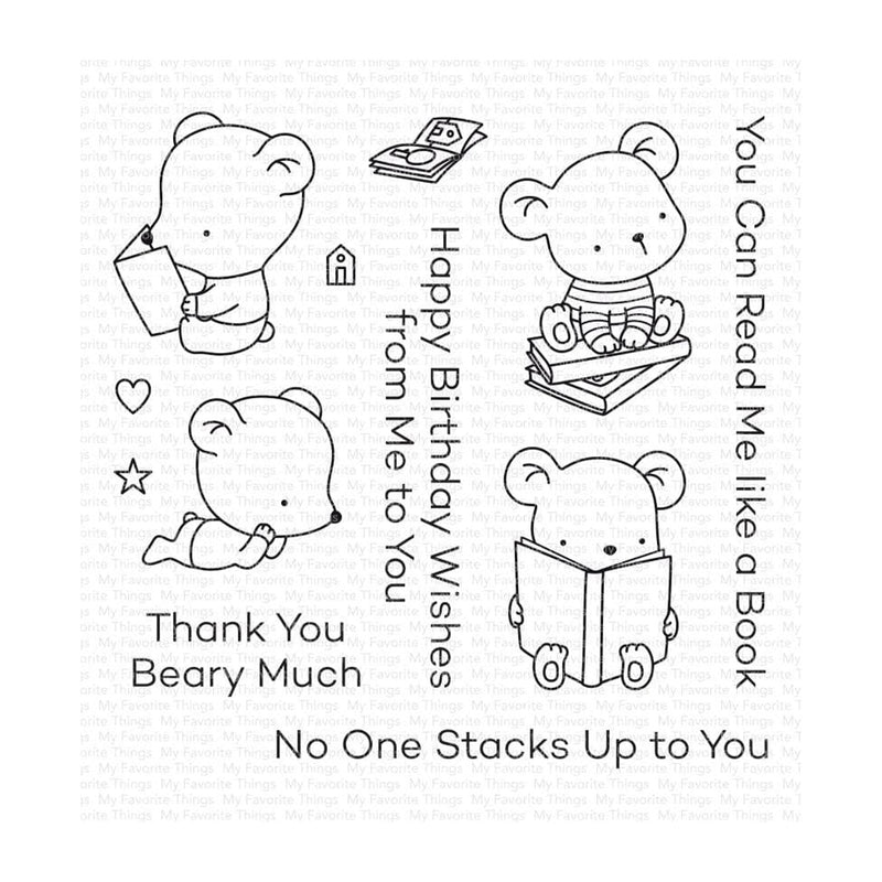 My Favorite Things Clear Stamps 4"x 4" - Bookworm Bears*