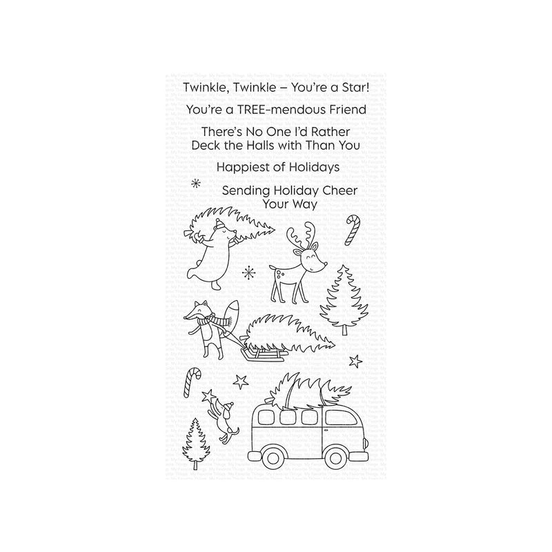 My Favorite Things Clear Stamps 10cm x 20cm - 18 Pack - Tree-Mendous Friends*