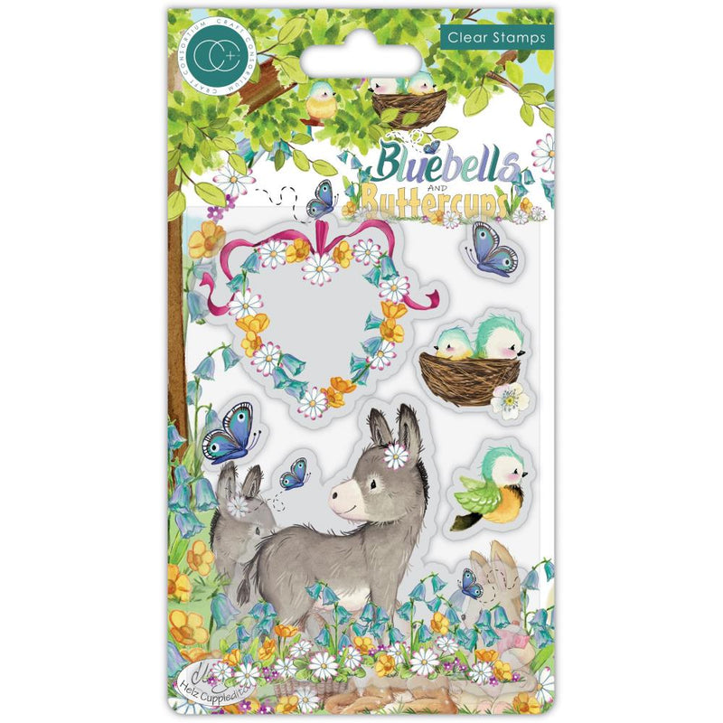 Craft Consortium A5 Clear Stamps - Donkey, Bluebells & Buttercups*