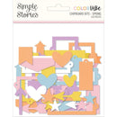 Simple Stories Colour Vibe - Chipboard Bits & Pieces 120 pack - Spring*