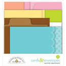 Doodlebug Cards & Envelopes 12 pack - Seaside Summer*