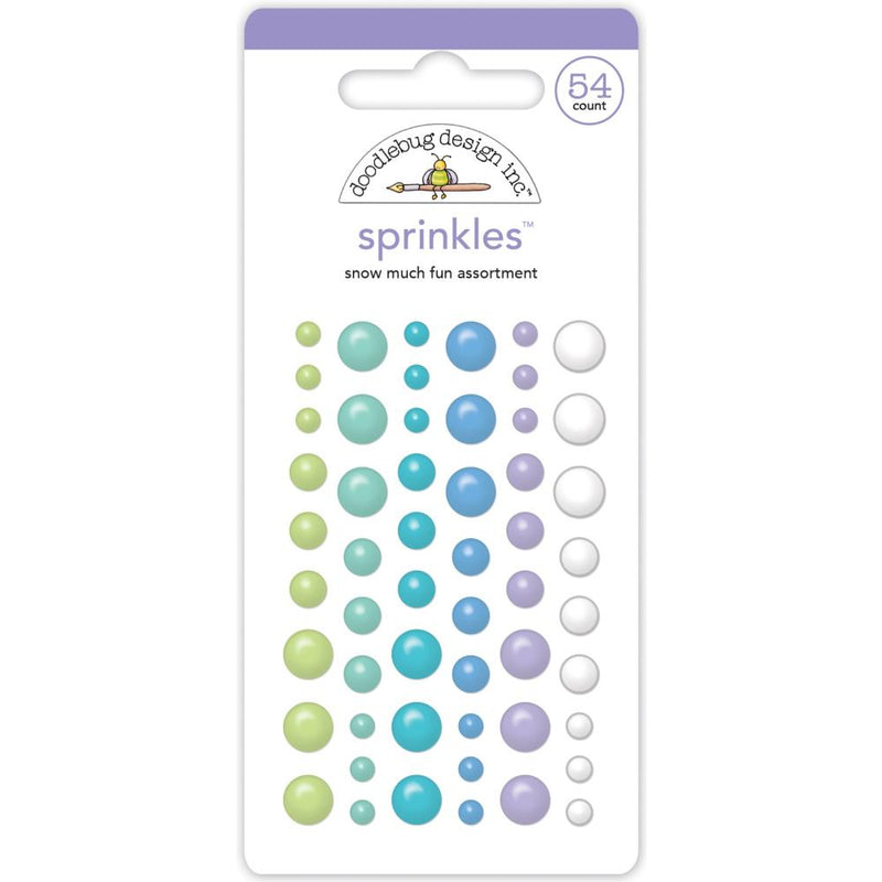 Doodlebug Sprinkles Adhesive Enamel Shapes Snow Much Fun Assotment*