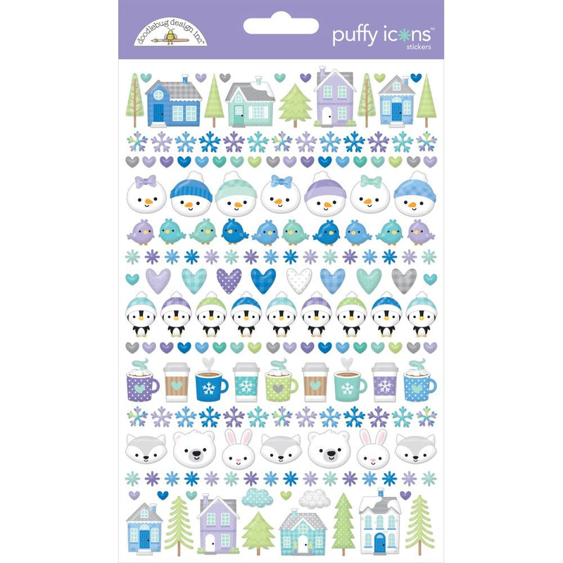 Doodlebug Puffy Stickers Snow Much Fun Icons*