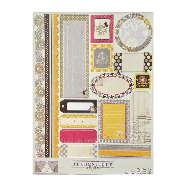 Authentique Double-Sided 6"x8" Die Cut Elements - Tabloids*