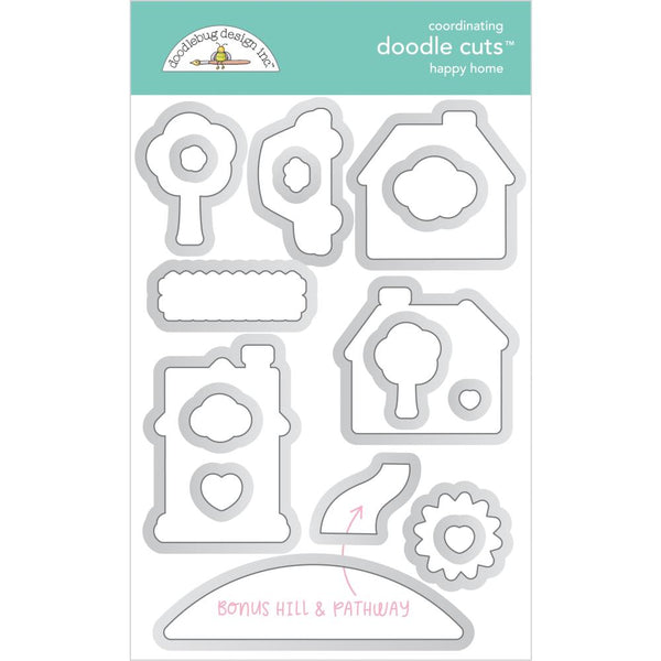 Doodlebug Doodle Cuts Dies - Happy Home*