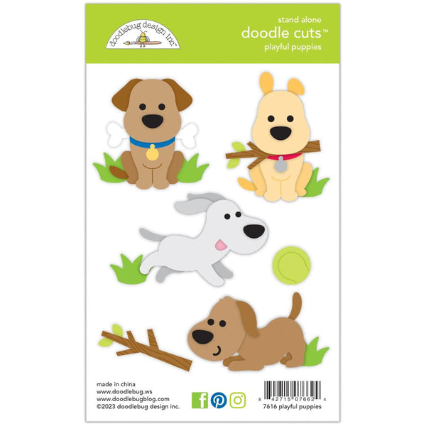 Doodlebug Doodle Cuts Dies Playful Puppies