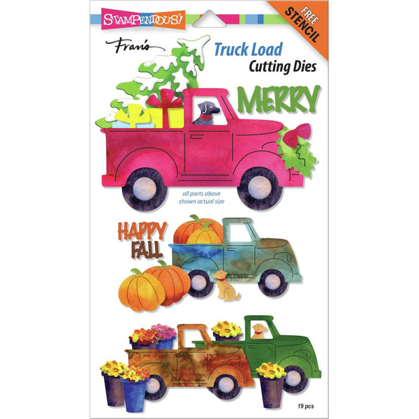 Stampendous Dies & Stencil - Truck Load - sizes between .25x.25 inches and 4.25x2.125 inches.*