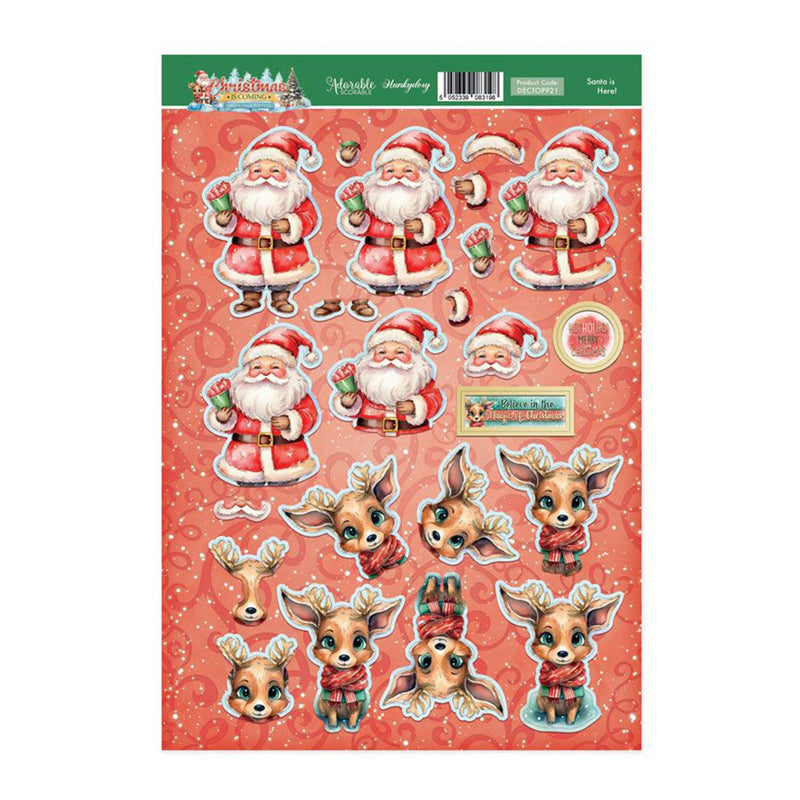 Hunkydory Santa is Here! Decoupage Topper Sheet