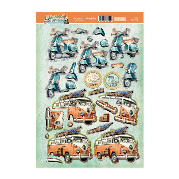 Hunkydory Enjoy Your Trip Decoupage Topper Sheet