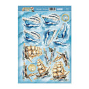 Hunkydory Ocean Waves Decoupage Topper Sheet