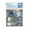 ^Stamperia Cardstock Ephemera Adhesive Paper Cut Outs - Blue Land^