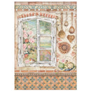 Stamperia Rice Paper Sheet A4 - Window, Casa Granada*
