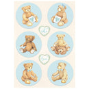 Stamperia Rice Paper Sheet A4 - Rounds Bear Blue, Day Dream*