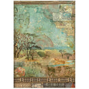Stamperia Rice Paper Sheet A4 - Tree, Savana^