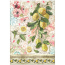 Stamperia Rice Paper Sheet A4 - Blue Dream Lemons*