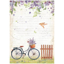 Stamperia rice paper sheet A4 - Create Happiness - Welcome Home Bicycle*
