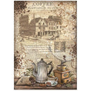 Stamperia Rice Paper Sheet A4 - Coffee And Chocolate - Grinder