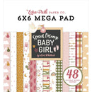 Echo Park Double-Sided Mega Paper Pad 6"x6" 48/Pkg Special Delivery Baby Girl Cardmakers