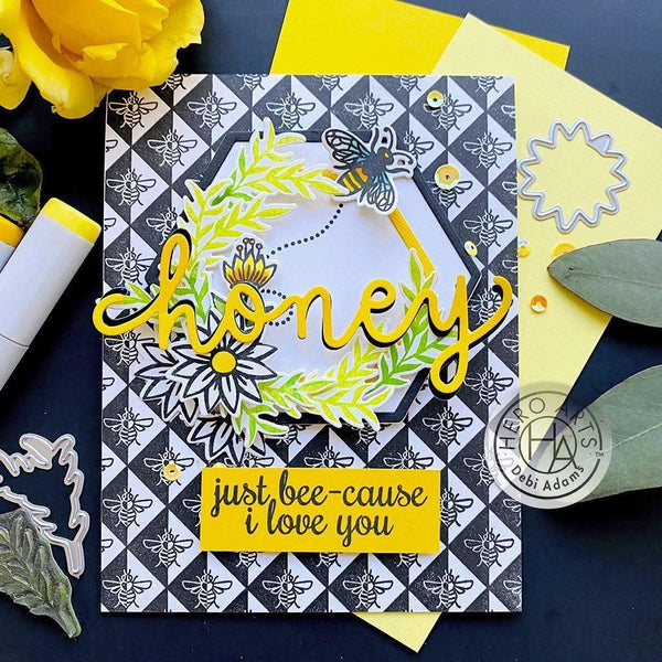 Hero Arts Frame Cut Dies - Bee & Flowers Wreath*
