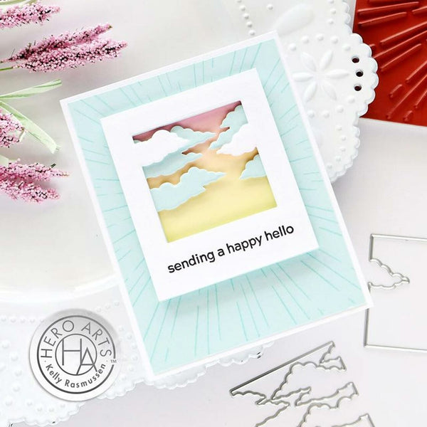 Hero Arts Fancy Dies - Looking Glass Rain & Clouds*