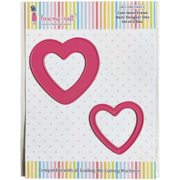 Dress My Craft Basic Designer Dies - Cute Heart Frame*