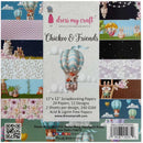 Dress My Craft Single-Sided Paper Pad 12"X12" 24 pack - Chickoo & Friends, 12 Designs/2 Each*