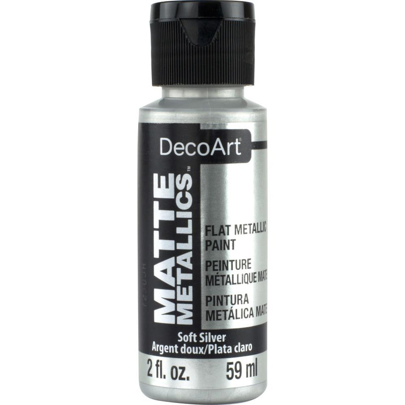 DecoArt Acrylic Matte Metallics 2oz - Soft Silver – CraftOnline