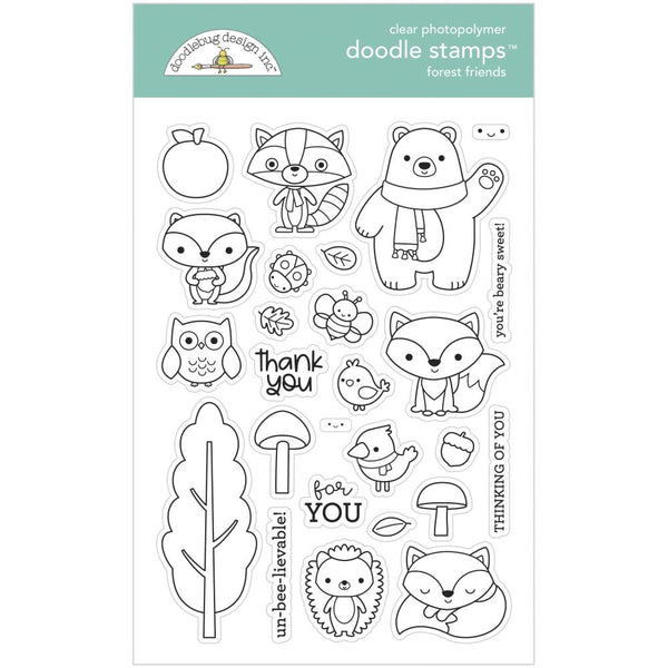 Doodlebug Clear Doodle Stamps - Calendar - Typewriter