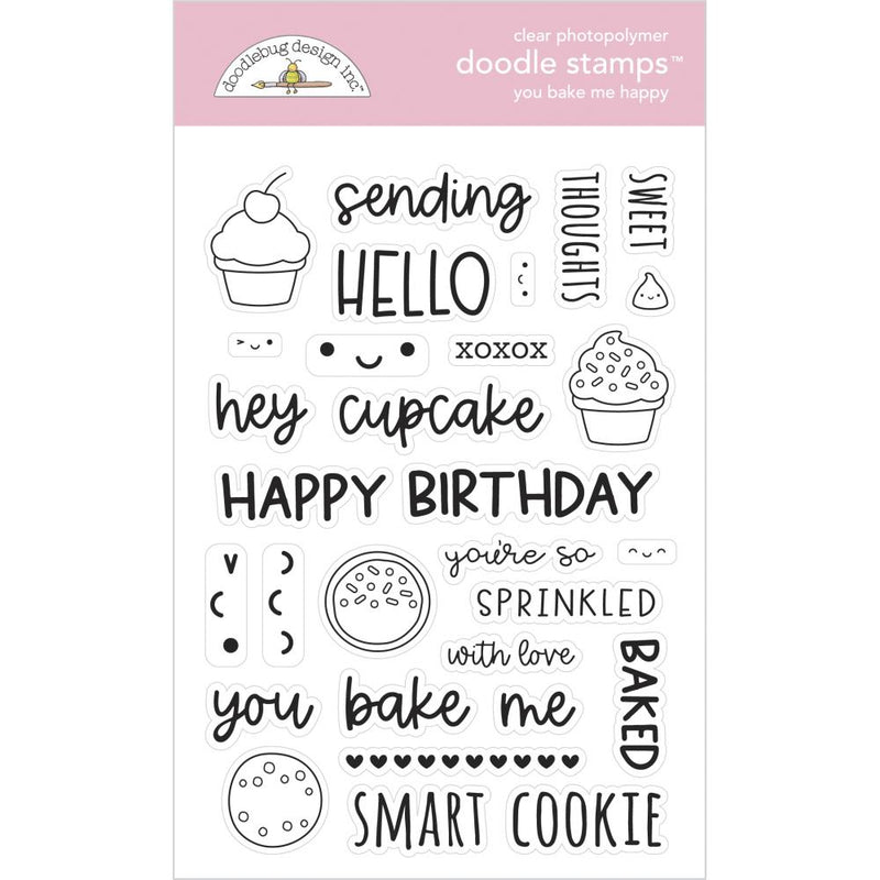 Doodlebug Clear Doodle Stamps - You Bake Me Happy*