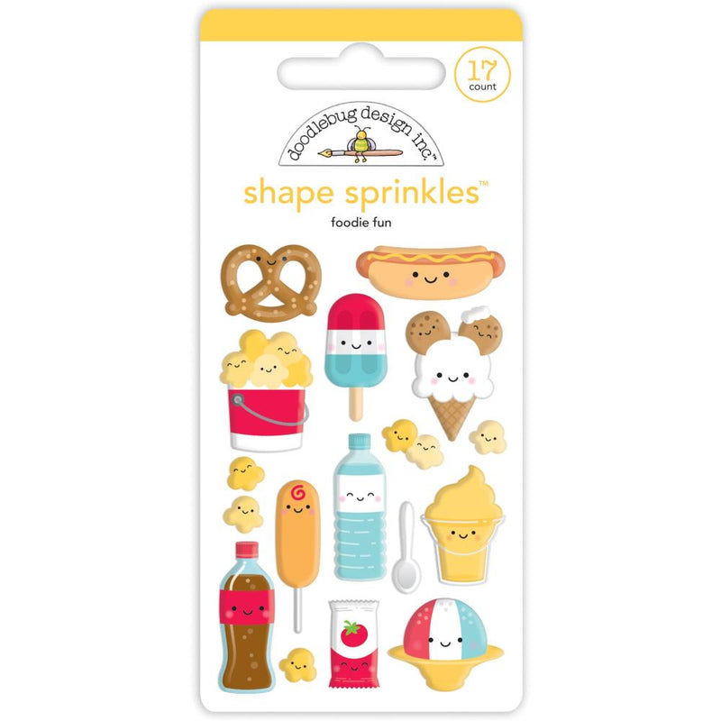 Doodlebug Sprinkles Adhesive Enamel Shapes - Foodie Fun*