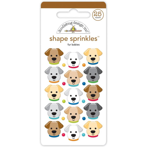 Doodlebug Sprinkles Adhesive Enamel Shapes Fur Babies